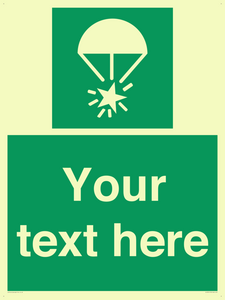 Custom sign safe condition Rocket parachute flare